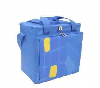 Bolsa Termica Porta Alimentos Nevera 15 Litros Forro Interior PEVA, Con Espuma Aislante, Color Azul