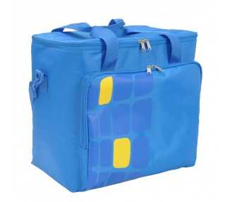 Bolsa / Mochila Termica Porta Alimentos Nevera 15 Litros Forro Interior PEVA, Con Espuma Aislante, Color Azul