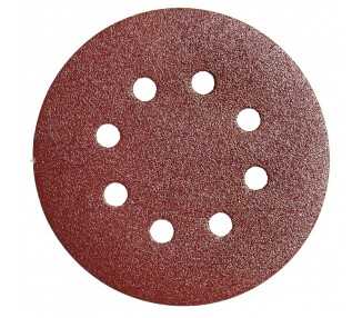 Lija Recambio Velcro Para Lijadoras Excentricas Disco 125 Ø Con Agujeros Grano 40 (10 Piezas)