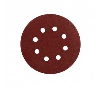 Lija recambio velcro disco Ø 125 mm. con agujeros grano 240 (10 Piezas)