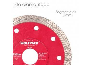Disco Diamante Ø 115 mm. Porcelanicos, Gres, Ceramica, Solerias. Segmento Diamantado 10 mm.