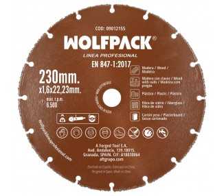 Disco Corte Madera / Plastico Ø 230 mm. Filo De Carburo De Tungsteno