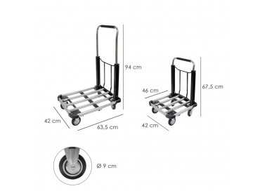 Carretilla Plegable Aluminio / Acero Con Plataforma Extensible