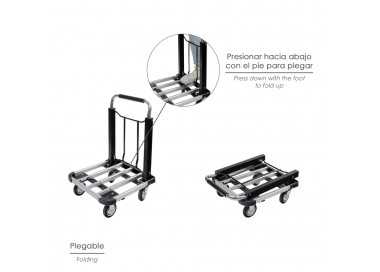 Carretilla Plegable Aluminio / Acero Con Plataforma Extensible
