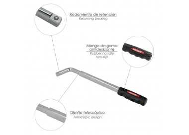 Llave Extensible Para Rueda de Coche 17x19 mm. Llave Cruz, Llave Telescopica Neumaticos,