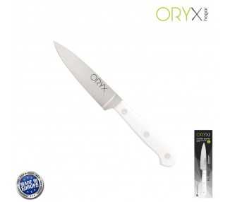 Cuchillo Husky Pelador 11 cm. Hoja Acero Inoxidable, Cuchillo Verduras, Cuchillo Cortar Verduras Mango Ergonomico Blanco