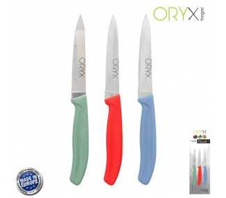 Cuchillo Nuuk Mondador Hoja Acero Inoxidable 9 cm. Colores Surtidos (Blister 3 Piezas)