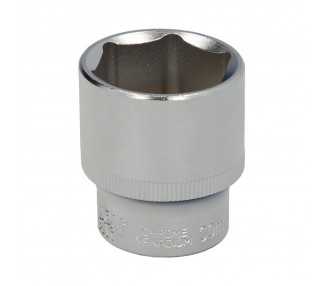 Llave Vaso 1/2" Hexagonal 30 mm. Perfil de 6 caras. Acero Cromo Vanadio, Aristas Redondas