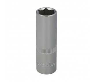 Llave Vaso 1/2" Hexagonal Larga 17 mm. Perfil de 6 caras. Acero Cromo Vanadio, Aristas Redondas