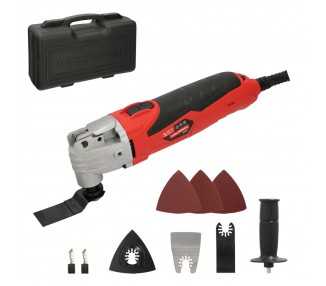 Herramienta Multifuncion Oscilante 300 Watt. Con Accesorios 23.000 R.P.M. Variador Velocidad, Cambio Rapido Hoja, Cortar, Lijar
