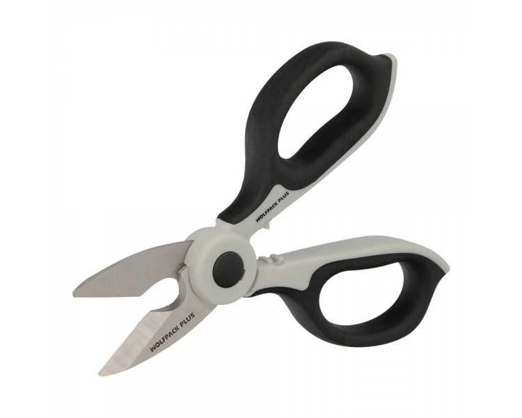 Tijeras Electricista 155 mm. Mango TPR Plus No tension. Hojas Acero Inoxidable, Ergonomicas, Tijeras Cortar Cable, Pelacables