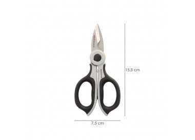 Tijeras Electricista 155 mm. Mango TPR Plus No tension. Hojas Acero Inoxidable, Ergonomicas, Tijeras Cortar Cable, Pelacables