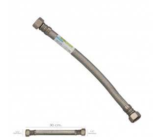 Latiguillo Flexible Reforzado Acero Inoxidable Termo Hembra 1/2" - Hembra 1/2" Longitud 300 mm