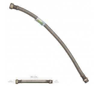 Latiguillo Flexible Reforzado Acero Inoxidable Termo Macho 1/2" - Hembra 1/2" Longitud 500 mm