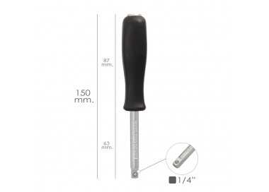 Empuñadura Destornillador Para Vasos 1/4". Prolongador Carraca, Alargador Carraca, Destornillador Vasos