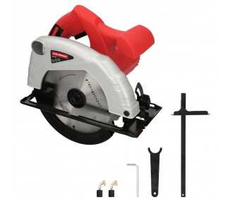 Sierra Circular 1300 Watt. Disco 185 mm. 4.800 RPM Corte a Inglete Con Regulador de Profundidad. Ingletadora, Sierra Madera.