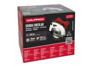 Sierra Circular 1300 Watt. Disco 185 mm. 4.800 RPM Corte a Inglete Con Regulador de Profundidad. Ingletadora, Sierra Madera.