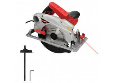 Sierra Circular 1300 Watt. Con Laser Disco 185 mm. 4.700 RPM Corte Inglete Regulador de Profundidad. Ingletadora, Sierra Madera