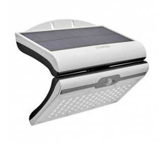 Aplique / Lampara Solar Led Jardin Blanca Con Sensor de Movimiento y Crepuscular. IP44
