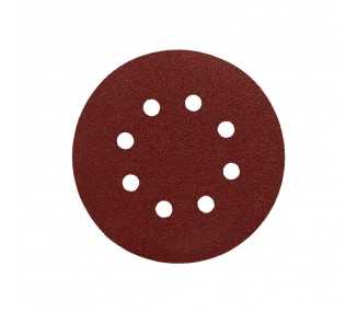 Lija Recambio Velcro Disco Ø 125 mm. Con Agujeros Grano 180 (10 Piezas)