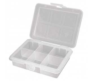 Organizador Plastico 6 Compartimentos 120 x 100 x 28 mm. Caja Almacenaje, Malentin Organizador, Organizador Plastico