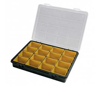 Organizador Plastico 16 Compartimentos Extraibles 242x188x37 mm. Caja Almacenaje, Malentin Organizador, Organizador Plastico