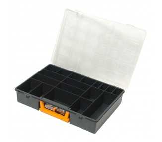 Maletin Organizador Plastico 18 Compartimentos 360x252x64 mm. Caja Almacenaje, Malentin Organizador, Organizador Plastico
