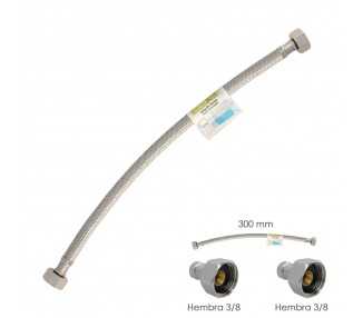 Latiguillo Flexible Acero Inoxidable Hembra 3/8 - Hembra 3/8 - 300mm