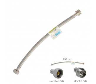 Latiguillo Flexible Acero Inoxidable Macho 3/8 - Hembra 3/8 - 250mm