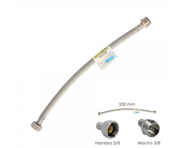 Latiguillo Flexible Acero Inoxidable Macho 3/8 - Hembra 3/8 - 250mm