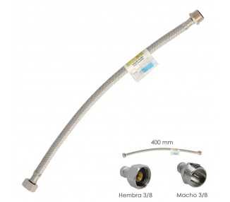 Latiguillo Flexible Acero Inoxidable Macho 3/8 - Hembra 3/8 - 400mm