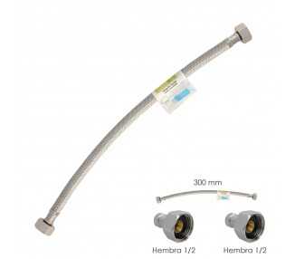 Latiguillo Flexible Acero Inoxidable Hembra 1/2 - Hembra 1/2 - 300mm