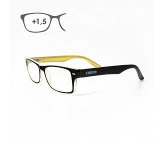Gafas Lectura Kansas Negro / Amarillo. Aumento +1,5 Gafas De Vista, Gafas De Aumento, Gafas Visión Borrosa