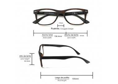 Gafas Lectura Illinois Estampado Carey Aumento +2,5 Gafas De Vista, Gafas De Aumento, Gafas Visión Borrosa