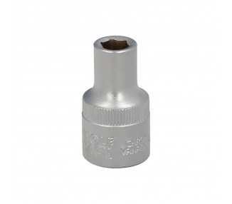 Llave Vaso 1/2" Hexagonal 8 mm. Perfil de 6 caras. Acero Cromo Vanadio, Aristas Redondas