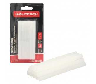Barras De Pegamento Caliente Ø 7,2 mm. Blister 12 Unidades. Barras Silicona, Pegamento Pistola Termofusible, Silicona Pistola