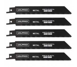 Hoja Sierra Sable Para Metales 152 mm. 18 Tpi. 5 Piezas. Sierra Hierro Aluminio, Cobre, Plastico