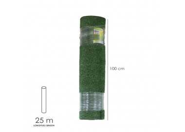 Cesped Artificial 7 mm. Rollo 1x25 mt. Césped Moqueta Para Interior y Exterior. Jardín, Terraza, Balcón. Uso Domestico