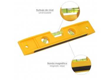 Nivel Burbuja Plastico, Base Magnetica 230 mm.