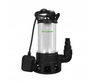 Bomba Aguas Sucias Sumergible Inoxidable 1.300 W. 25.000 lts/hora, Profundidad 7 Mts, Elevación 11 mts. Particulas max. Ø 38 mm.