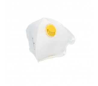 Mascarilla Respiratoria FFP2 Con Valvula. Plegable (20 Unidades) Envasadas Individualmente