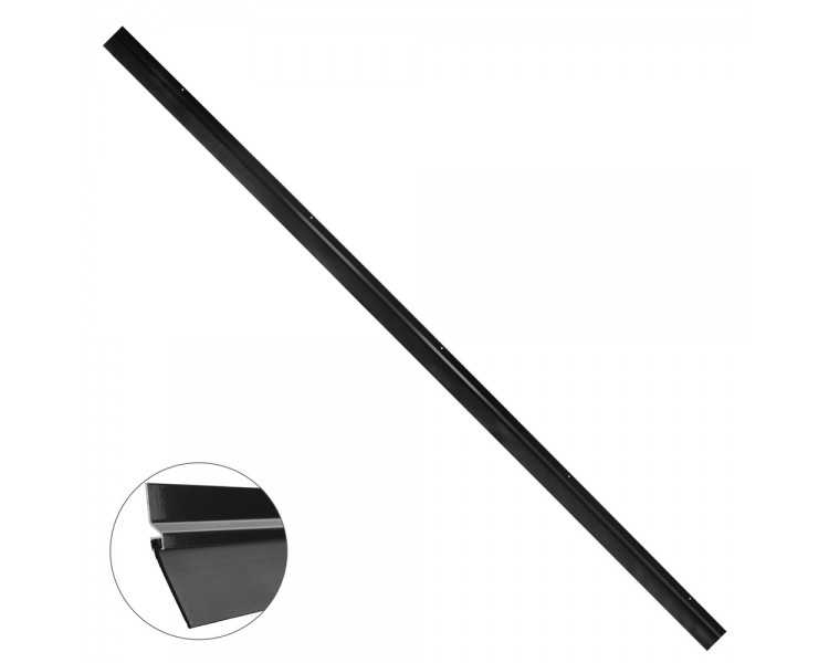 Burlete Para Puertas De Garaje Aluminio Negro Con Goma 2,5 m. Perfil Bajo Cochera Cepillo De Puerta, Burlete Garaje
