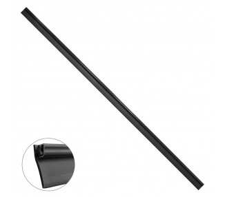 Burlete Reforzado Para Puertas De Garaje Aluminio Negro Con Goma 2,5 m. Perfil Bajo Cochera Cepillo De Puerta, Burlete Garaje