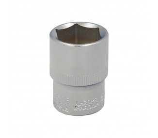 Llave Vaso 1/2" Hexagonal 21 mm. Perfil de 6 caras. Acero Cromo Vanadio, Aristas Redondas