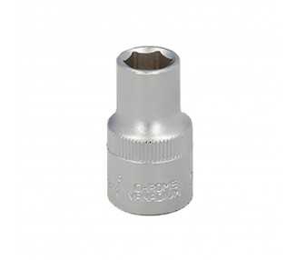 Llave Vaso 1/2" Hexagonal 12 mm. Perfil de 6 caras. Acero Cromo Vanadio, Aristas Redondas