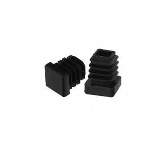 Contera Interior Plastico Cuadrada 20x20 mm. Color Negro. Bolsa 200 Unidades. Contera Mesa, Silla, Muebles, Estanteria