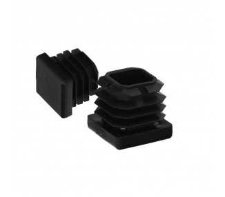 Contera Interior Plastico Cuadrada 25x25 mm. Color Negro. Bolsa 200 Unidades. Contera Mesa, Silla, Muebles, Estanteria