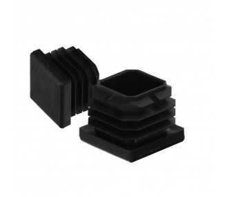 Contera Interior Plastico Cuadrada 30x30 mm. Color Negro. Bolsa 200 Unidades. Contera Mesa, Silla, Muebles, Estanteria