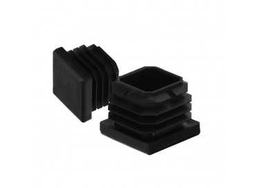 Contera Interior Plastico Cuadrada 30x30 mm. Color Negro. Bolsa 200 Unidades. Contera Mesa, Silla, Muebles, Estanteria