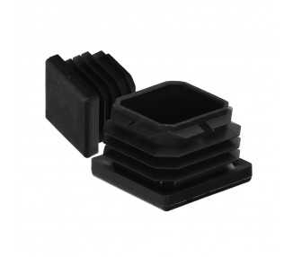 Contera Interior Plastico Cuadrada 35x35 mm. Color Negro. Bolsa 200 Unidades. Contera Mesa, Silla, Muebles, Estanteria